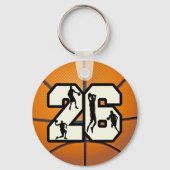 Nummer 26 Basketball Sleutelhanger (Voorkant)