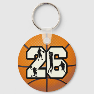 Nummer 26 Basketball Sleutelhanger
