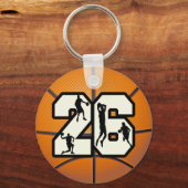 Nummer 26 Basketball Sleutelhanger (Voorkant)