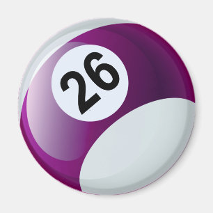 Nummer 26 Billiards Ball Magneet