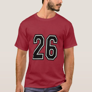 Nummer 26 Varsity Sport Jersey 26ste Verjaardag T-shirt