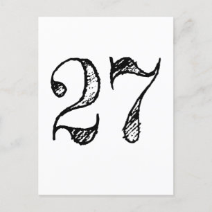 Nummer 27 - 27 Manuscript Géant Uitnodiging Briefkaart