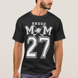 Nummer 27 Aangepast Trots Hockey Moeder Gepersonal T-shirt