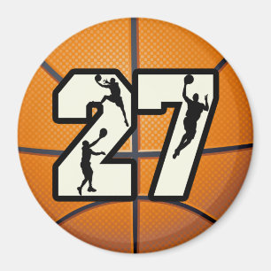 Nummer 27 Basketball Magneet
