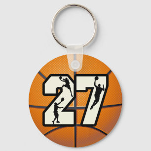 Nummer 27 Basketball Sleutelhanger