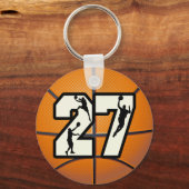 Nummer 27 Basketball Sleutelhanger (Voorkant)