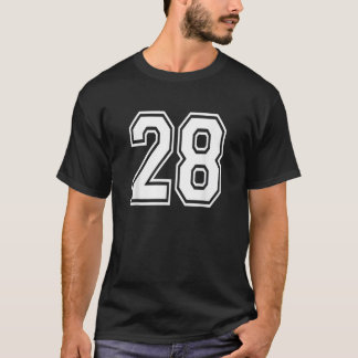Nummer 28 genummerd uniform sport jersey team 28e t-shirt