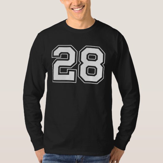 Nummer 28 t-shirt (Voorkant)