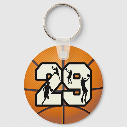 Nummer 29 Basketball Sleutelhanger (Voorkant)