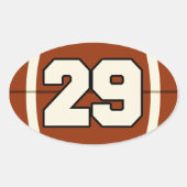 Nummer 29 Football Sticker (Voorkant)