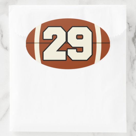 Nummer 29 Football Sticker (Tas)