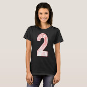 Nummer 2 Alfabettekens - Initieel Nummer 2 mo T-shirt (Voorkant volledig)