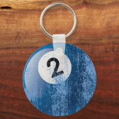 NUMMER 2 BILLIARDS BALL - ERODED AND AGENTJLE SLEUTELHANGER (Voorkant)