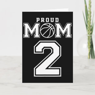 Nummer 2 Custom Proud Bysketbyll Mom Gepersonalise Kaart