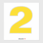 Nummer 2 Gold en White Sticker (Vel)