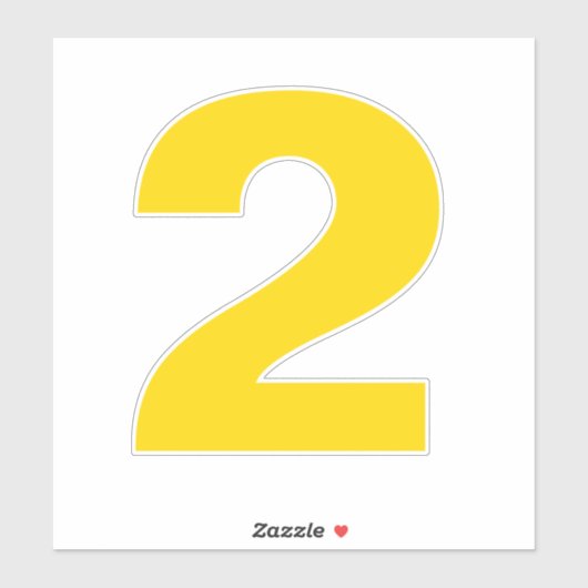 Nummer 2 Gold en White Sticker (Vel)