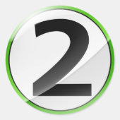 Nummer 2 groene sticker (Voorkant)