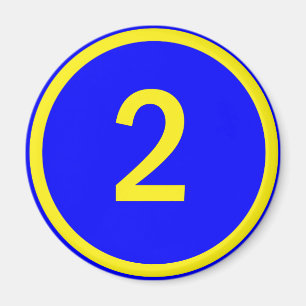 nummer 2 in een cirkel magneet