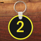 nummer 2 in een cirkel sleutelhanger (Voorkant)