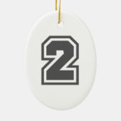 Nummer 2 keramisch ornament (Achterkant)