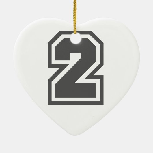 Nummer 2 keramisch ornament (Achterkant)