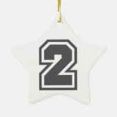 Nummer 2 keramisch ornament (Achterkant)