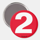 Nummer 2 magneet (Voorkant / Achterkant)