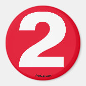 Nummer 2 magneet (Voorkant)