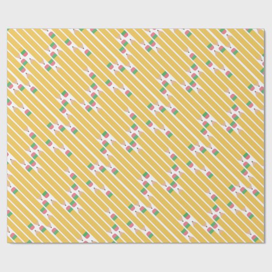 Nummer 2 Pencils Art Teacher Appreciation Cadeaupapier (Vlak)