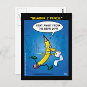 "Nummer 2 potlood" Briefkaart (Voorkant / Achterkant)