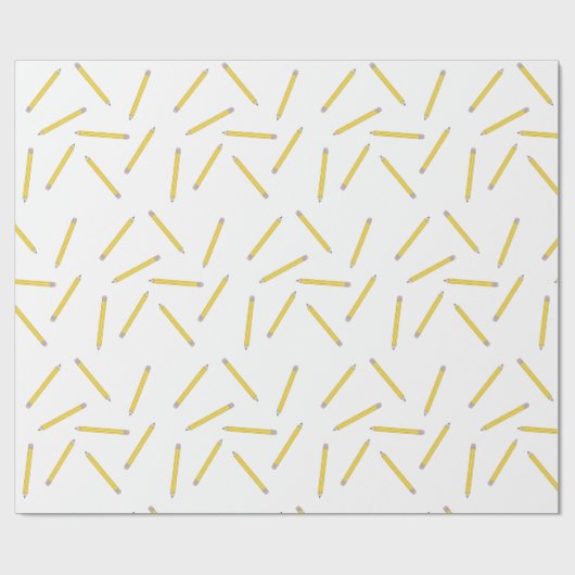 Nummer 2 potlood terug naar school benodigdheden e cadeaupapier (Vlak)