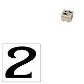 Nummer 2 Rubber Art Stempel (Gestempeld)