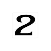 Nummer 2 Rubber Art Stempel (Afrduk)