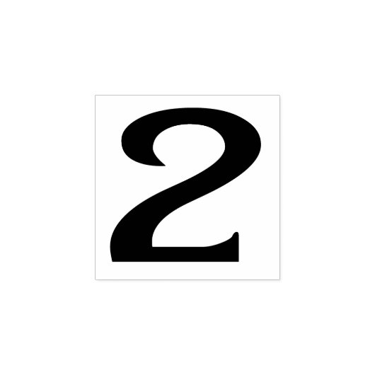 Nummer 2 Rubber Art Stempel (Afrduk)