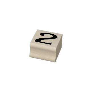 Nummer 2 Rubber Art Stempel