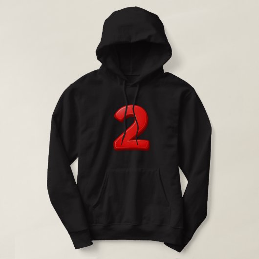 Nummer 2 Sport Hoodie – Atletische Stijl & Power L (Design voorkant)