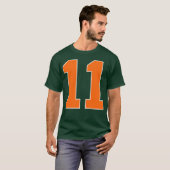 Nummer 2 Sport Oranje grappig T-shirt (Voorkant volledig)