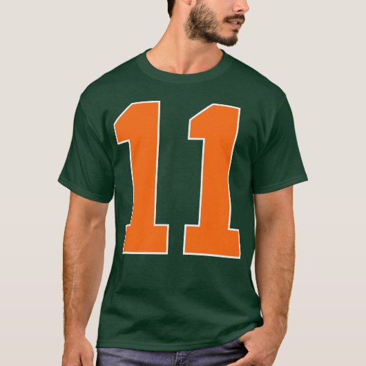 Nummer 2 Sport Oranje grappig T-shirt (Voorkant)