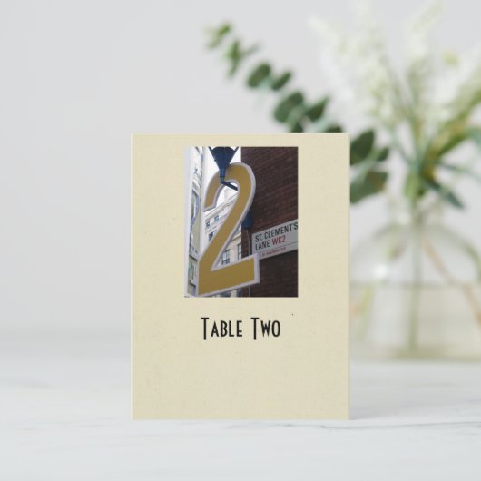 Nummer 2 tabel reëel ivoor briefkaart (Staand voorkant)