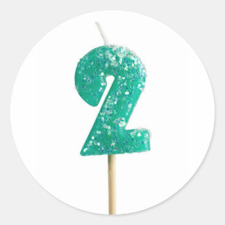 nummer 2 van de zeemerkaars ronde sticker