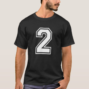 Nummer 2 Verjaardag genummerd Uniform Sport Jersey T-shirt