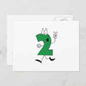 Nummer 2e verjaardag Tshirts en geschenken Briefkaart (Voorkant / Achterkant)