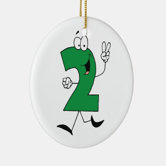 Nummer 2e verjaardag Tshirts en geschenken Keramisch Ornament (Rechts)