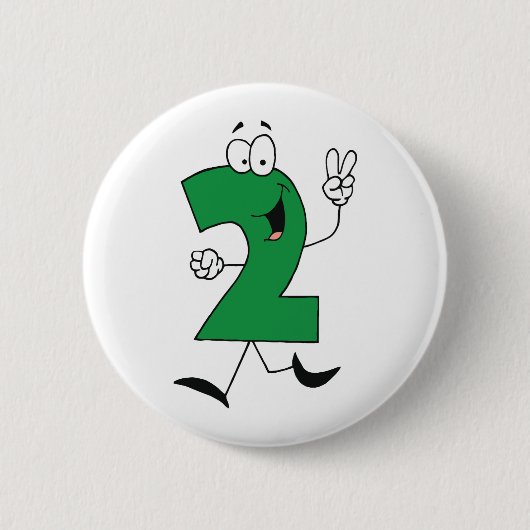 Nummer 2e verjaardag Tshirts en geschenken Ronde Button 5,7 Cm (Voorkant)
