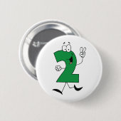 Nummer 2e verjaardag Tshirts en geschenken Ronde Button 5,7 Cm (Voorkant /achterkant)