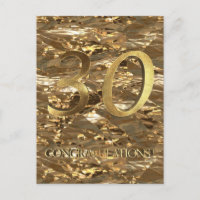 Nummer 30 30e Jubileum Gouden Typografie