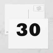 Nummer 30 briefkaart (Voorkant / Achterkant)