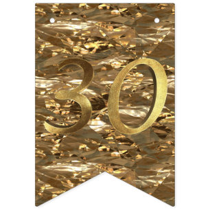 Nummer 30 bruiloft 30e verjaardag Jubileum Goud Vlaggetjes