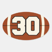 Nummer 30 Football Sticker (Voorkant)