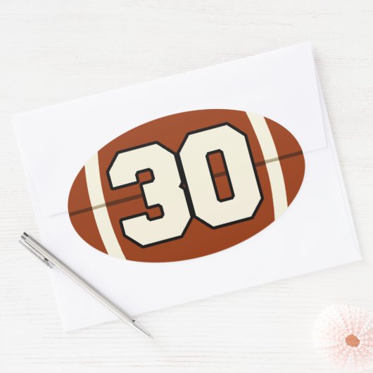 Nummer 30 Football Sticker (Envelop)